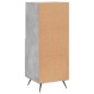 vidaXL Aparador de madera contrachapada gris hormigón 34,5x34x90 cm vidaXL Aparador de madera contrachapada gris hormigón 34,5x34x90 cm