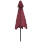 vidaXL Sombrilla de jardín con palo de metal rojo burdeos 300 cm vidaXL Sombrilla de jardín con palo de metal rojo burdeos 300 cm