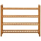 vidaXL Zapatero con 4 estantes madera maciza de roble 100x27x80 cm