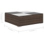 vidaXL Set muebles de jardín 6 piezas y cojines ratán sintético marrón vidaXL Set muebles de jardín 6 piezas y cojines ratán sintético marrón