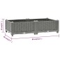 vidaXL Arriate polipropileno 80x40x23 cm vidaXL Arriate polipropileno 80x40x23 cm