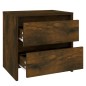 vidaXL Mesita noche 2 unidades roble ahumado 45x34,5x44,5 cm vidaXL Mesita noche 2 unidades roble ahumado 45x34,5x44,5 cm