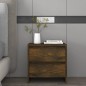 vidaXL Mesita noche 2 unidades roble ahumado 45x34,5x44,5 cm vidaXL Mesita noche 2 unidades roble ahumado 45x34,5x44,5 cm