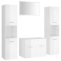 vidaXL Juego de muebles de baño madera de ingeniería blanco brillo vidaXL Juego de muebles de baño madera de ingeniería blanco brillo