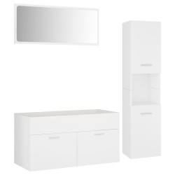 vidaXL Juego de muebles de baño madera de ingeniería blanco