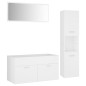 vidaXL Juego de muebles de baño madera de ingeniería blanco vidaXL Juego de muebles de baño madera de ingeniería blanco