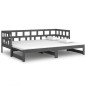 vidaXL Sofá cama extraíble madera maciza de pino gris 2x(90x200) cm vidaXL Sofá cama extraíble madera maciza de pino gris 2x(90x200) cm