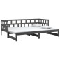 vidaXL Sofá cama extraíble madera maciza de pino gris 2x(90x200) cm vidaXL Sofá cama extraíble madera maciza de pino gris 2x(90x200) cm