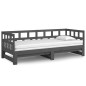 vidaXL Sofá cama extraíble madera maciza de pino gris 2x(90x200) cm vidaXL Sofá cama extraíble madera maciza de pino gris 2x(90x200) cm