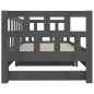 vidaXL Sofá cama extraíble madera maciza de pino gris 2x(90x200) cm vidaXL Sofá cama extraíble madera maciza de pino gris 2x(90x200) cm