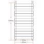 vidaXL Radiador toallero de baño recto 600 x 1200 mm vidaXL Radiador toallero de baño recto 600 x 1200 mm