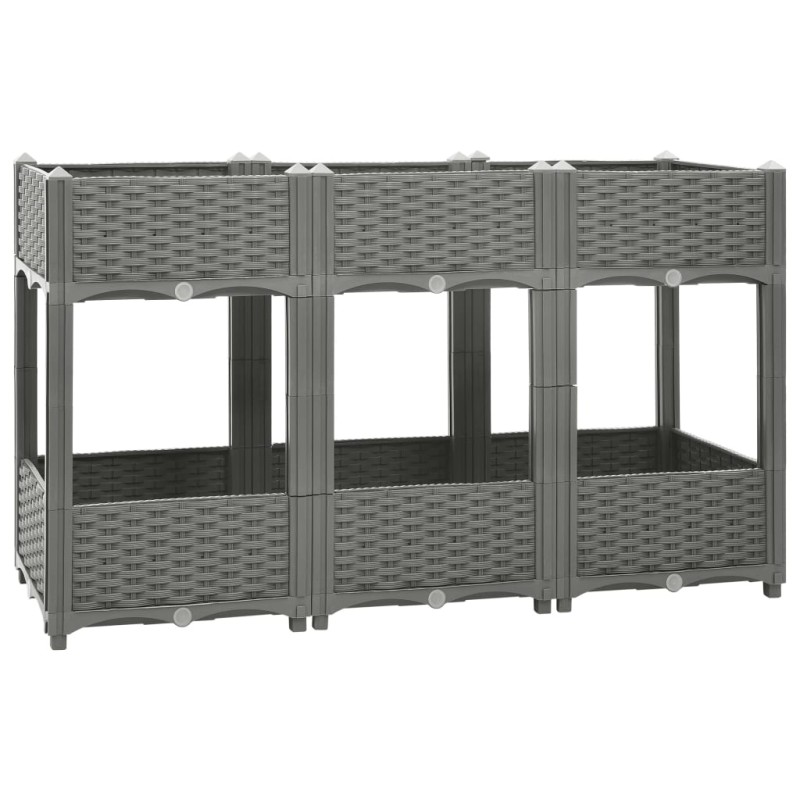 vidaXL Arriate polipropileno 120x40x71 cm