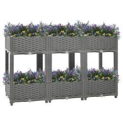 vidaXL Arriate polipropileno 120x40x71 cm