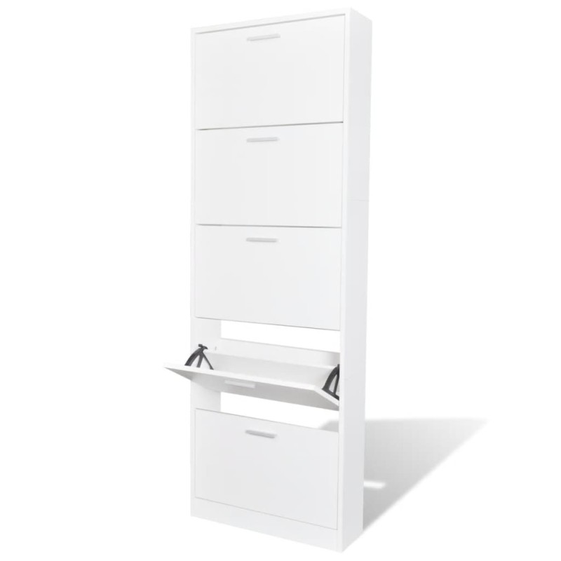 vidaXL Mueble zapatero blanco con 5 compartimentos vidaXL Mueble zapatero blanco con 5 compartimentos