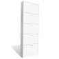 vidaXL Mueble zapatero blanco con 5 compartimentos vidaXL Mueble zapatero blanco con 5 compartimentos