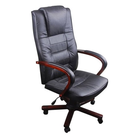 vidaXL Silla de oficina lujosa negra