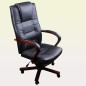 vidaXL Silla de oficina lujosa negra
