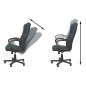 vidaXL Silla de oficina lujosa negra