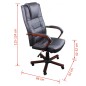 vidaXL Silla de oficina lujosa negra