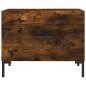vidaXL Mesa de centro 2 uds madera ingeniería roble ahumado 50x50x40cm