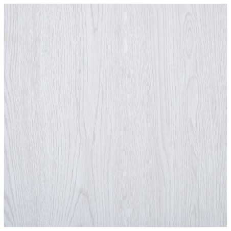 vidaXL Lamas para suelo autoadhesivas PVC blanco 5,11 m² 