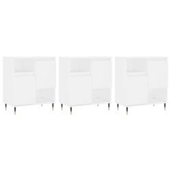 vidaXL Aparadores 3 uds madera de ingeniería blanco
