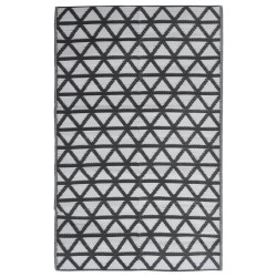 vidaXL Alfombra de exterior PP negra 140x200 cm