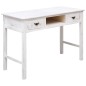 vidaXL Mesa consola de madera blanco antiguo 110x45x76 cm