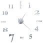 vidaXL Reloj de pared 3D de diseño moderno 100 cm XXL plateado vidaXL Reloj de pared 3D de diseño moderno 100 cm XXL plateado