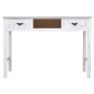 vidaXL Mesa consola de madera blanco antiguo 110x45x76 cm