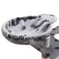 vidaXL Rascador para gatos poste rascador de sisal 150 cm huellas gris vidaXL Rascador para gatos poste rascador de sisal 150 cm huellas gris
