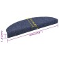 vidaXL Alfombrilla autoadhesiva de escalera 5 uds 65x21x4 cm azul