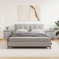 vidaXL Mesita de noche 2 uds madera ingeniería gris Sonoma 40x30x50 cm
