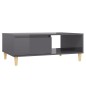 vidaXL Mesa de centro madera contrachapada gris brillante 90x60x35 cm vidaXL Mesa de centro madera contrachapada gris brillante 90x60x35 cm