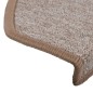 vidaXL Alfombrillas de escalera 10 unidades marrón claro 65x24x4 cm vidaXL Alfombrillas de escalera 10 unidades marrón claro 65x24x4 cm