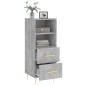 vidaXL Aparador de madera contrachapada gris hormigón 34,5x34x90 cm vidaXL Aparador de madera contrachapada gris hormigón 34,5x34x90 cm