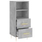 vidaXL Aparador de madera contrachapada gris hormigón 34,5x34x90 cm vidaXL Aparador de madera contrachapada gris hormigón 34,5x34x90 cm
