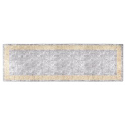 vidaXL Alfombra lavable antideslizante gris 80x300 cm