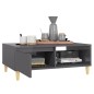 vidaXL Mesa de centro madera contrachapada gris brillante 90x60x35 cm vidaXL Mesa de centro madera contrachapada gris brillante 90x60x35 cm