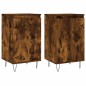vidaXL Aparadores 2 uds madera de ingeniería roble ahumado 40x35x70 cm