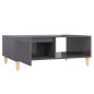 vidaXL Mesa de centro madera contrachapada gris brillante 90x60x35 cm vidaXL Mesa de centro madera contrachapada gris brillante 90x60x35 cm