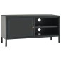 vidaXL Mueble para TV acero y vidrio gris antracita 90x30x44 cm vidaXL Mueble para TV acero y vidrio gris antracita 90x30x44 cm
