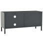 vidaXL Mueble para TV acero y vidrio gris antracita 90x30x44 cm vidaXL Mueble para TV acero y vidrio gris antracita 90x30x44 cm