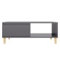 vidaXL Mesa de centro madera contrachapada gris brillante 90x60x35 cm vidaXL Mesa de centro madera contrachapada gris brillante 90x60x35 cm