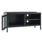 vidaXL Mueble para TV acero y vidrio gris antracita 90x30x44 cm vidaXL Mueble para TV acero y vidrio gris antracita 90x30x44 cm
