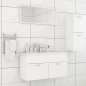 vidaXL Juego de muebles de baño madera de ingeniería blanco brillo vidaXL Juego de muebles de baño madera de ingeniería blanco brillo