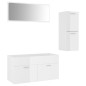 vidaXL Juego de muebles de baño madera de ingeniería blanco brillo vidaXL Juego de muebles de baño madera de ingeniería blanco brillo