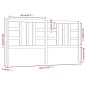 vidaXL Cabecero de cama madera maciza de pino blanco 186x4x100 cm vidaXL Cabecero de cama madera maciza de pino blanco 186x4x100 cm