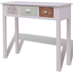 vidaXL Mesa consola de estilo francés de madera 