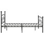 vidaXL Estructura de cama con somier metal negro 180x200 cm vidaXL Estructura de cama con somier metal negro 180x200 cm